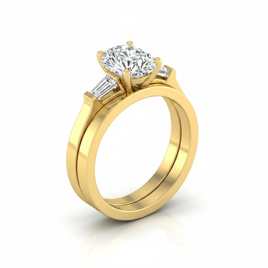 The June Matching Wedding Band, Oval in 18K Yellow Gold | RockHer