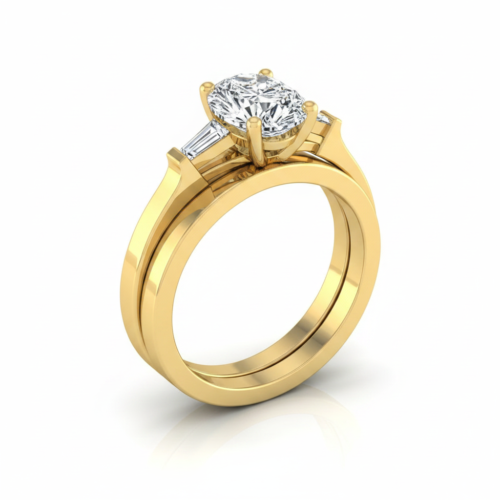 The June Matching Wedding Band, Pear in 18K Yellow Gold | RockHer