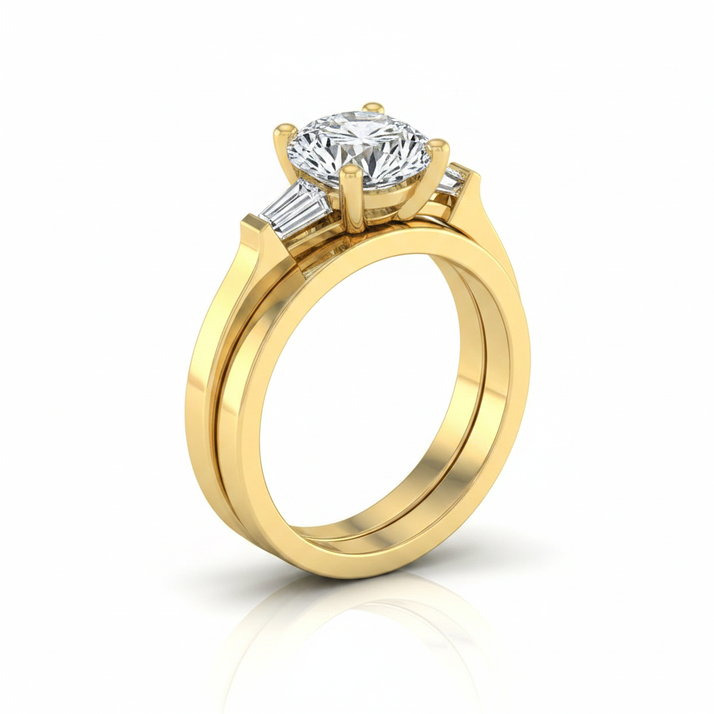 The June Matching Wedding Band, Round in 18K Yellow Gold | RockHer