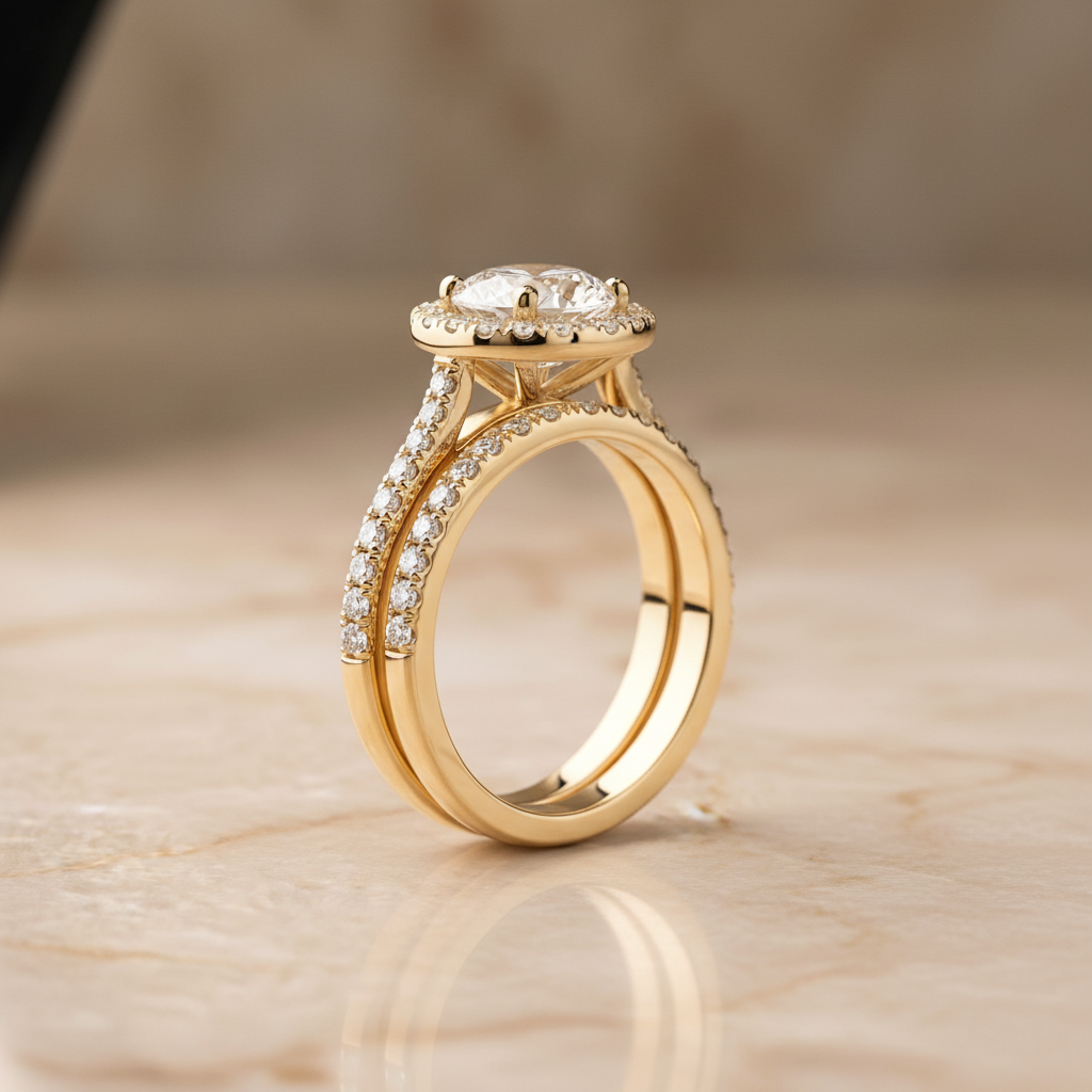 The Kate Matching Wedding Band, Round in 18K Yellow Gold