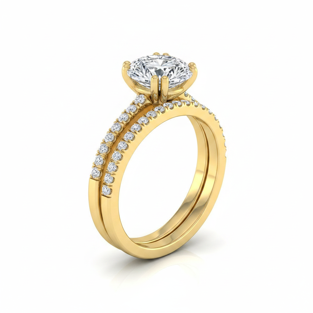 The Kelly Matching Wedding Band, Oval in 18K Yellow Gold | RockHer