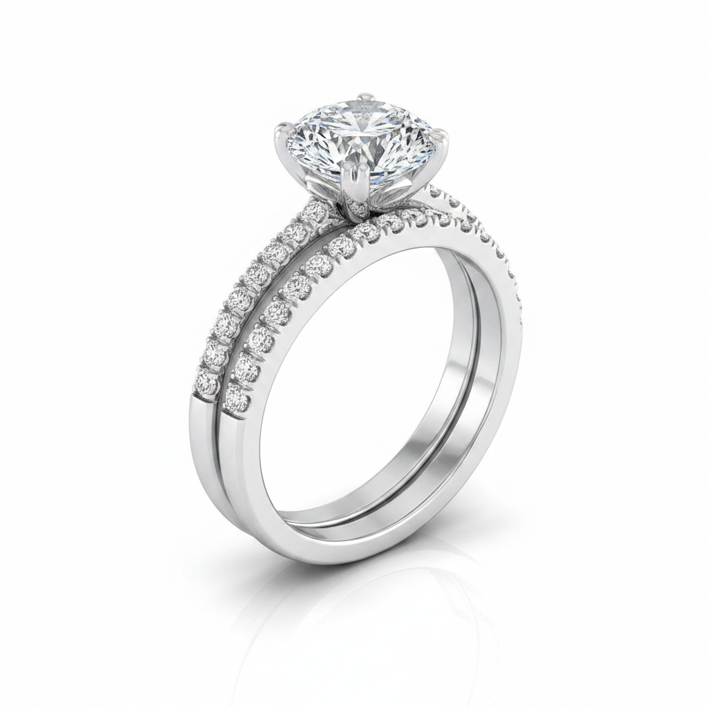 The Kelly Matching Wedding Band, Round in Platinum | RockHer