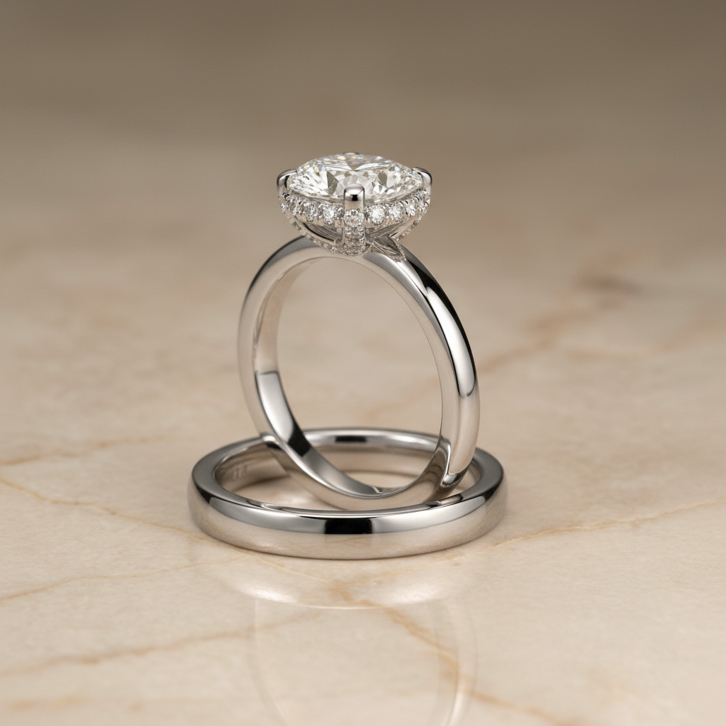 The Lana Matching Wedding Band, Oval in Platinum | RockHer
