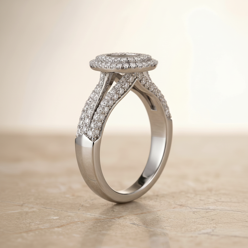 The Mariah Matching Wedding Band, Oval in Platinum