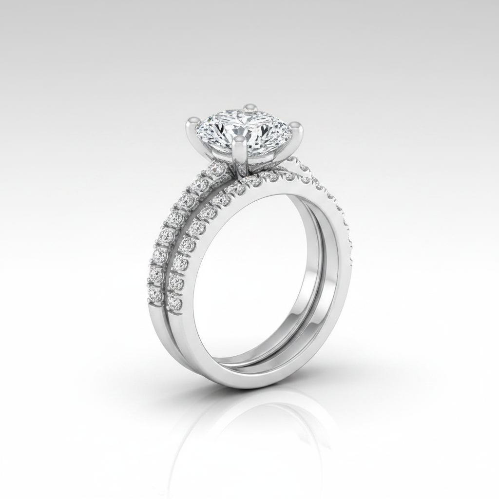 The Norah Matching Wedding Band, Oval in Platinum | RockHer