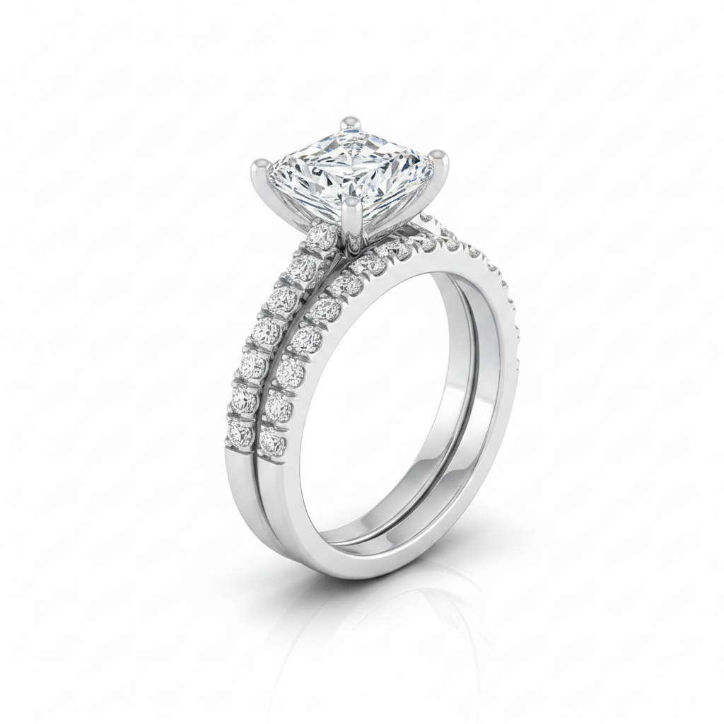 The Norah Matching Wedding Band, Radiant in Platinum | RockHer