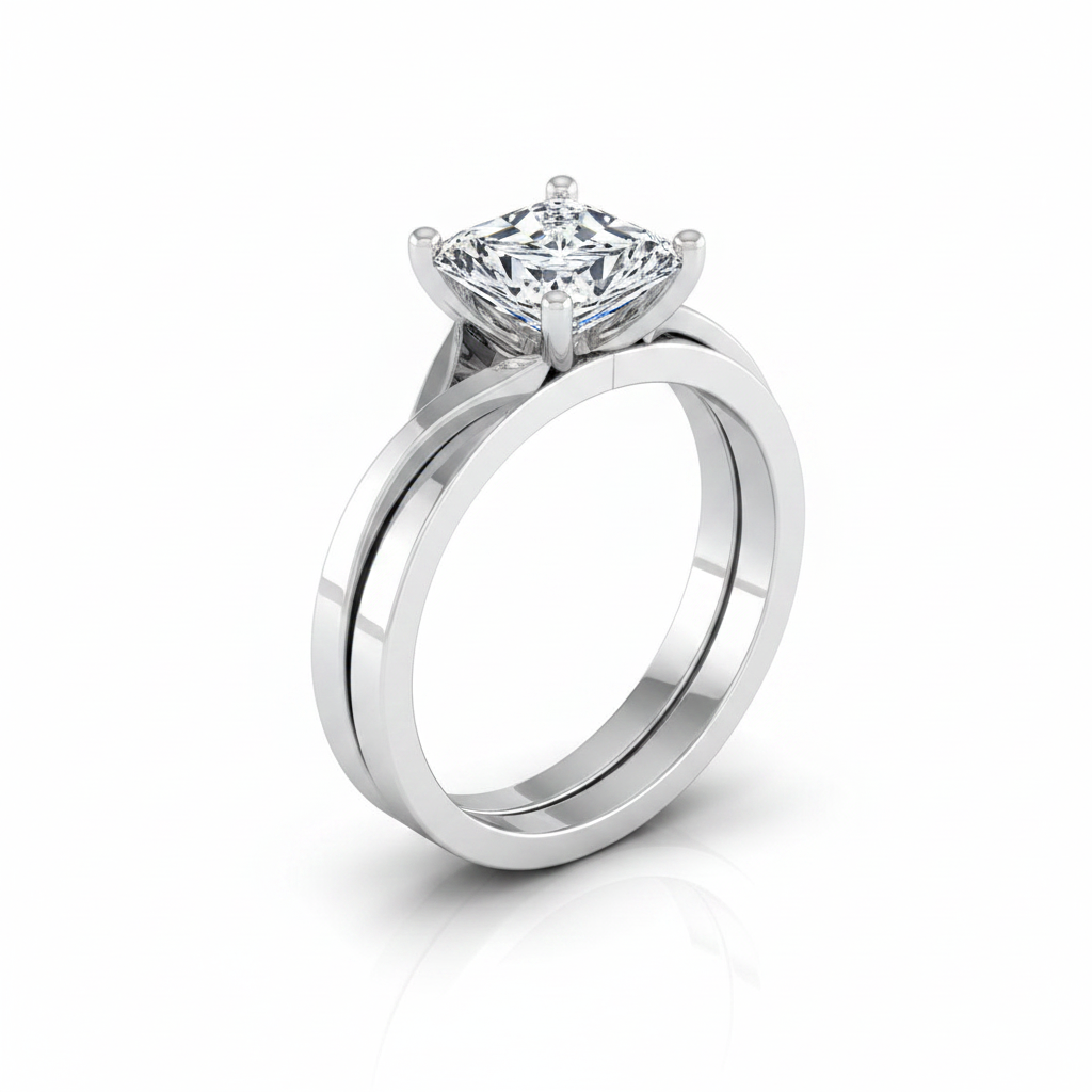 The Priscilla Matching Wedding Band, Radiant in Platinum