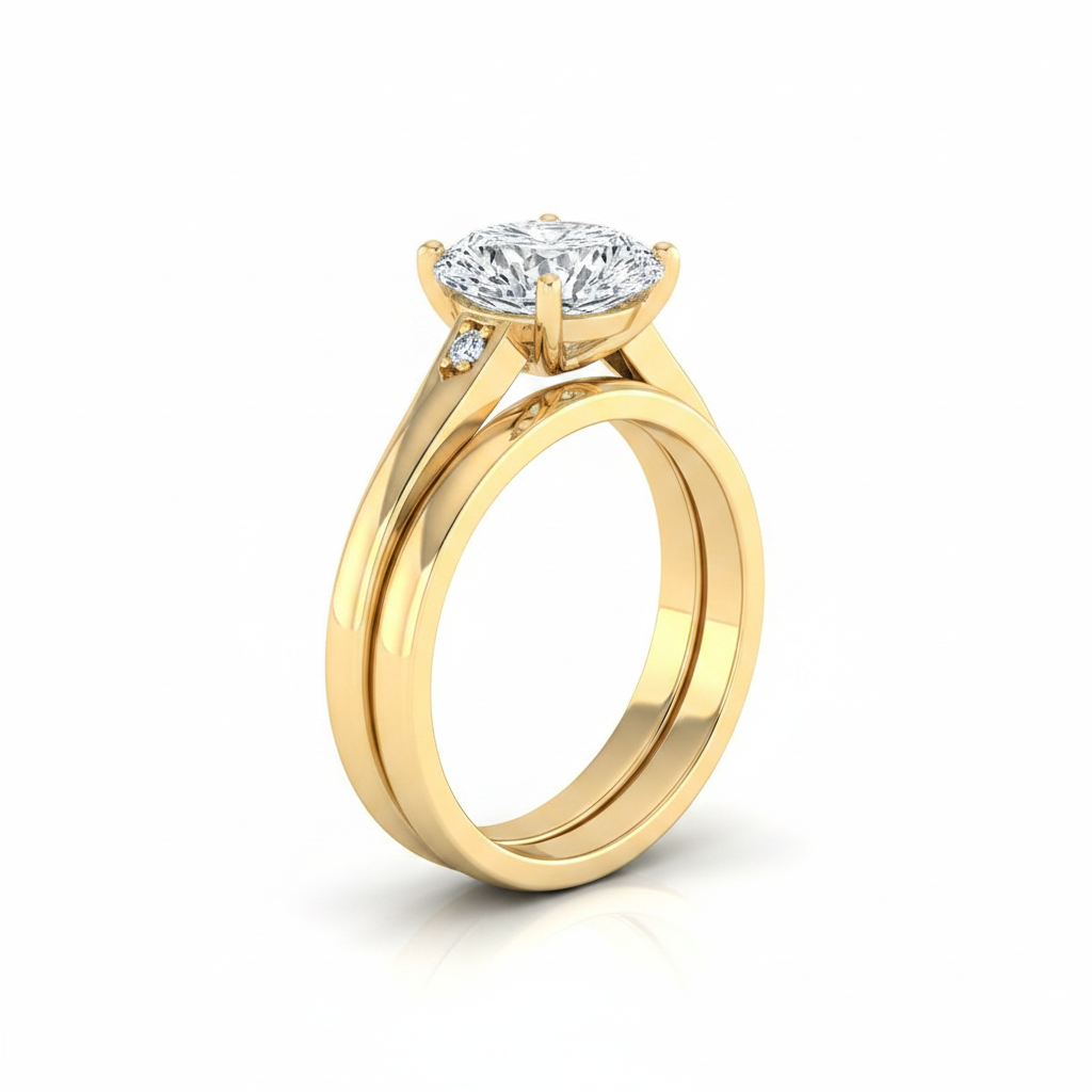 The Rosanna Matching Wedding Band, Pear in 18K Yellow Gold | RockHer