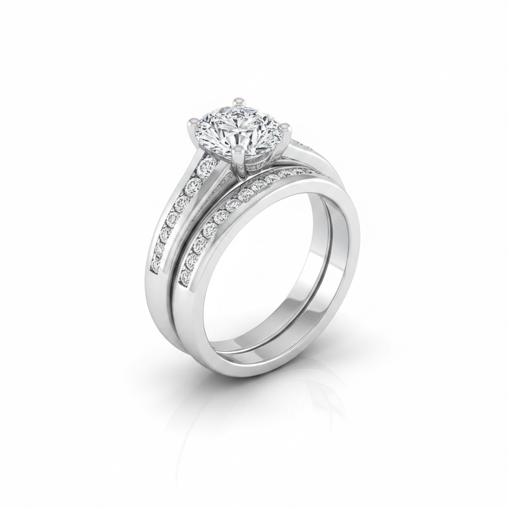 The Stevie Matching Wedding Band, Oval in 18K White Gold | RockHer