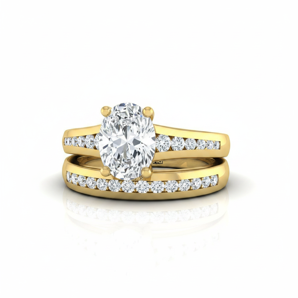 The Stevie Matching Wedding Band, Oval in 18K Yellow Gold | RockHer