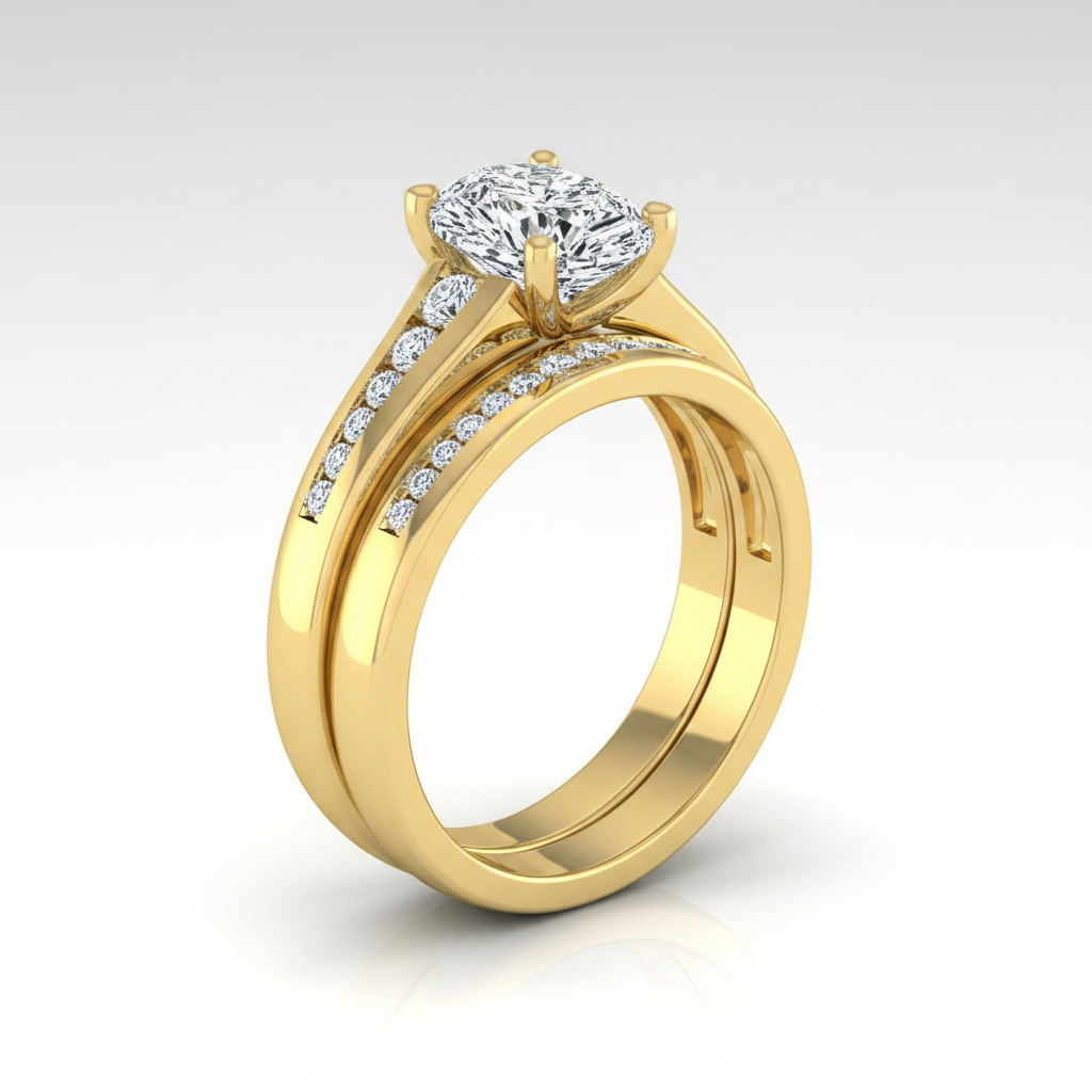The Stevie Matching Wedding Band, Pear in 18K Yellow Gold | RockHer