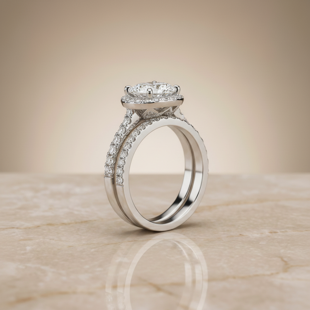 The Taylor Matching Wedding Band, Oval in 18K White Gold