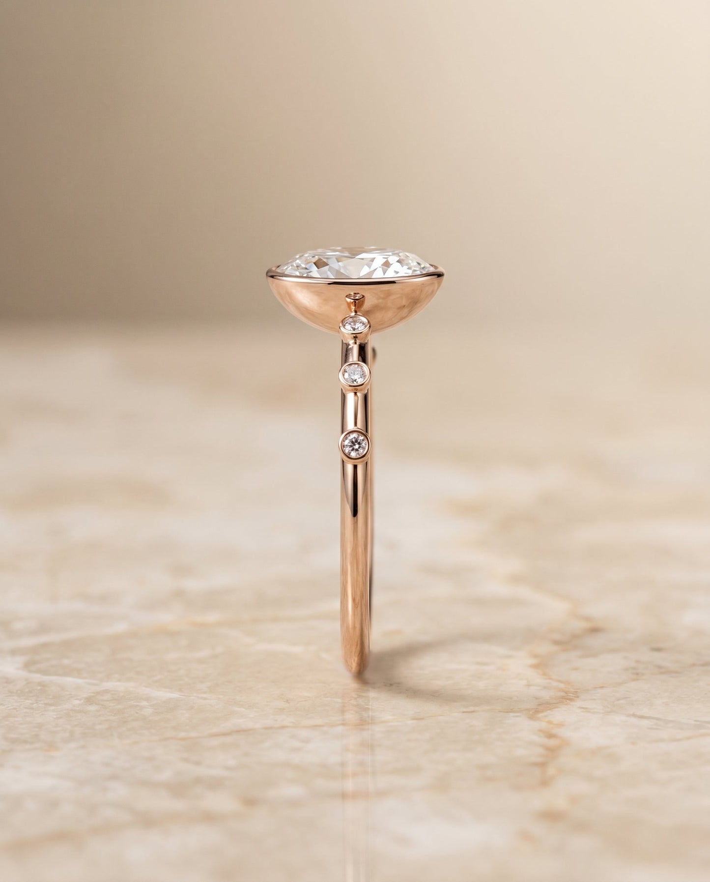 The Brandi Select Solitaire Engagement Ring with Lab Diamond in 14K Rose Gold - view 5
