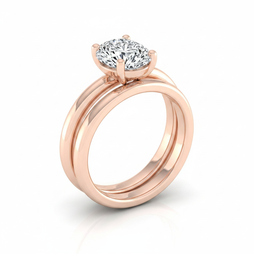 The Tori Matching Wedding Band, Pear in 14K Rose Gold | RockHer
