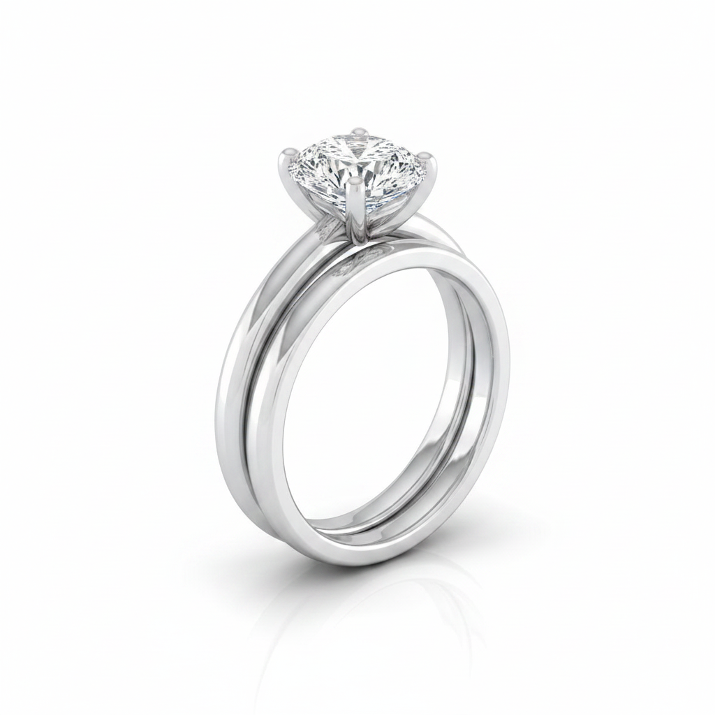 The Tori Matching Wedding Band, Pear in 18K White Gold | RockHer