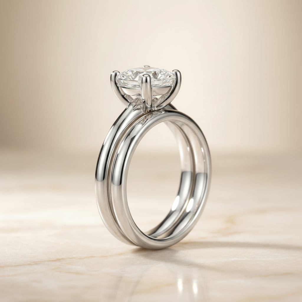 The Tori Matching Wedding Band, Cushion in Platinum | RockHer