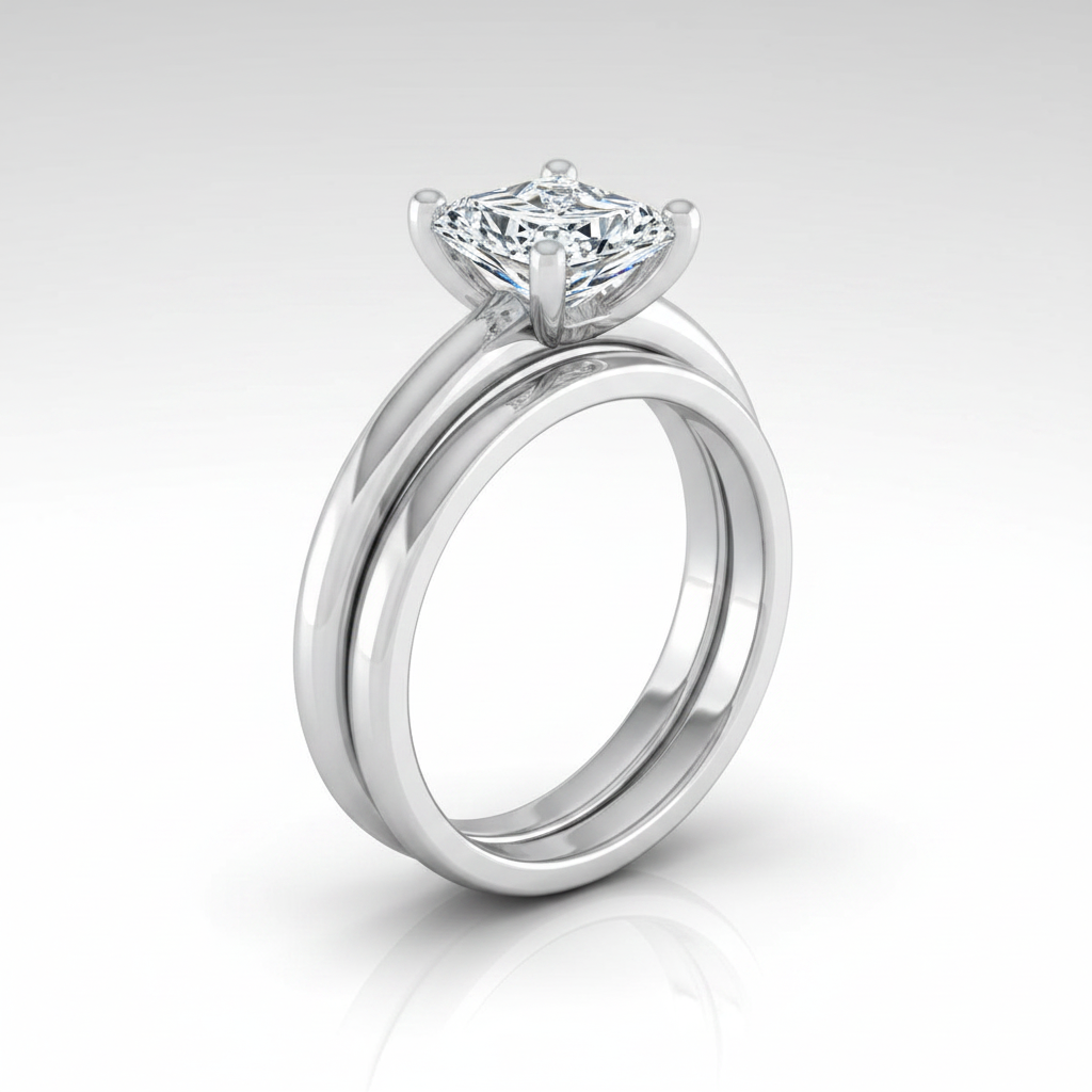 The Tori Matching Wedding Band, Radiant in Platinum | RockHer