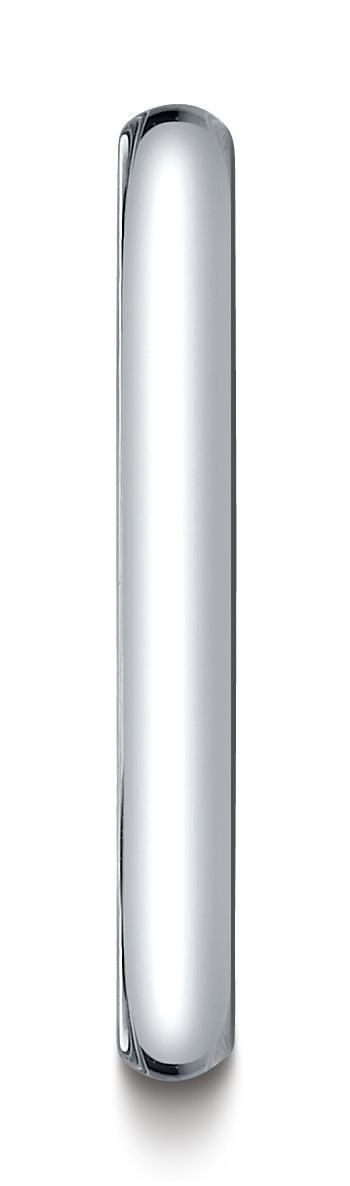 18k White Gold 2.5 Mm Slightly Domed Traditional Oval Ring