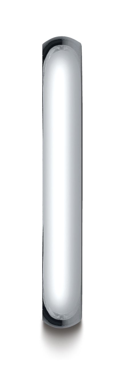 18k White Gold 3mm Slightly Domed Traditional Oval Ring