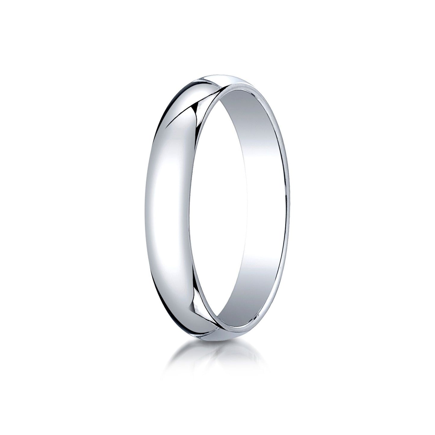 Platinum 4mm Slightly Domed Traditional Oval Ring