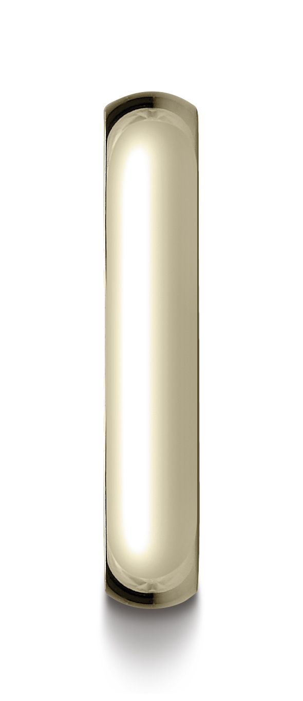 18k Yellow Gold 4mm Slightly Domed Traditional Oval Ring