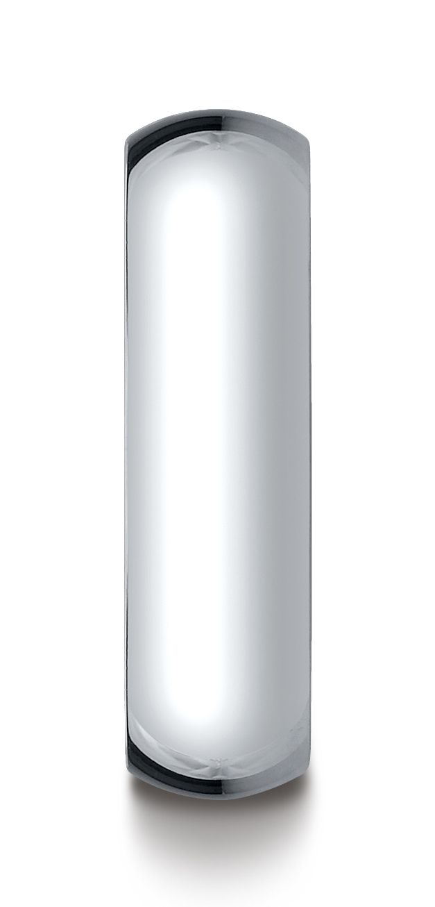 Platinum 6mm Slightly Domed Traditional Oval Ring