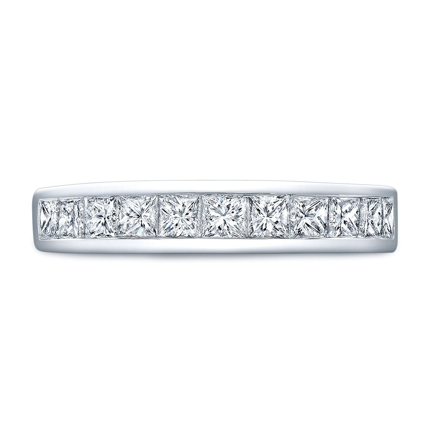 Princess Diamond Channel Ring In Platinum ( 1 Ct. Tw.)