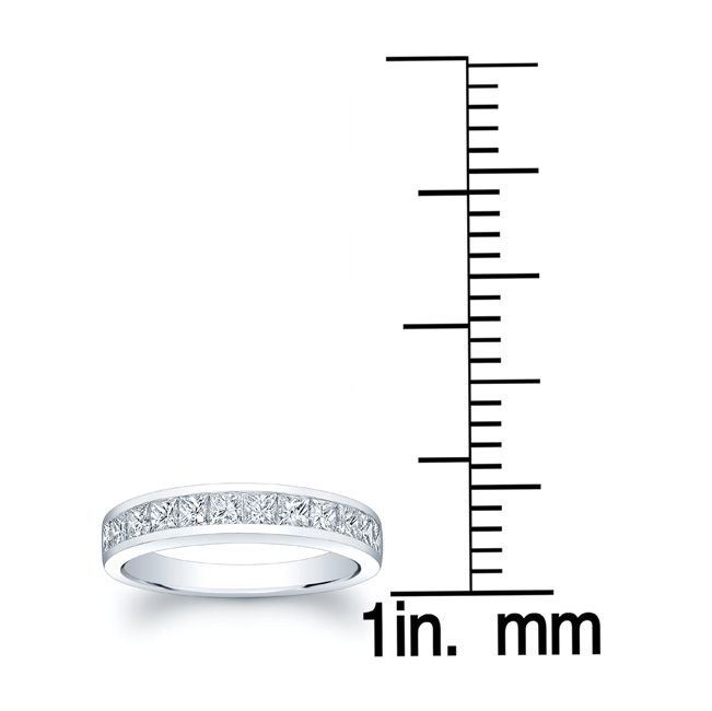 Princess Diamond Channel Ring In Platinum ( 1 Ct. Tw.)