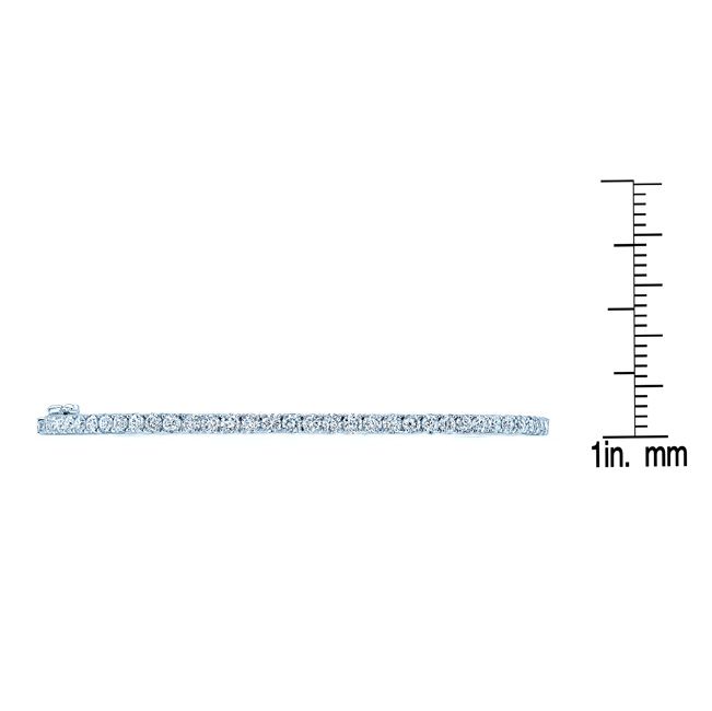 Diamond Bangle Bracelet In 14k White Gold (4 Ct. Tw.)