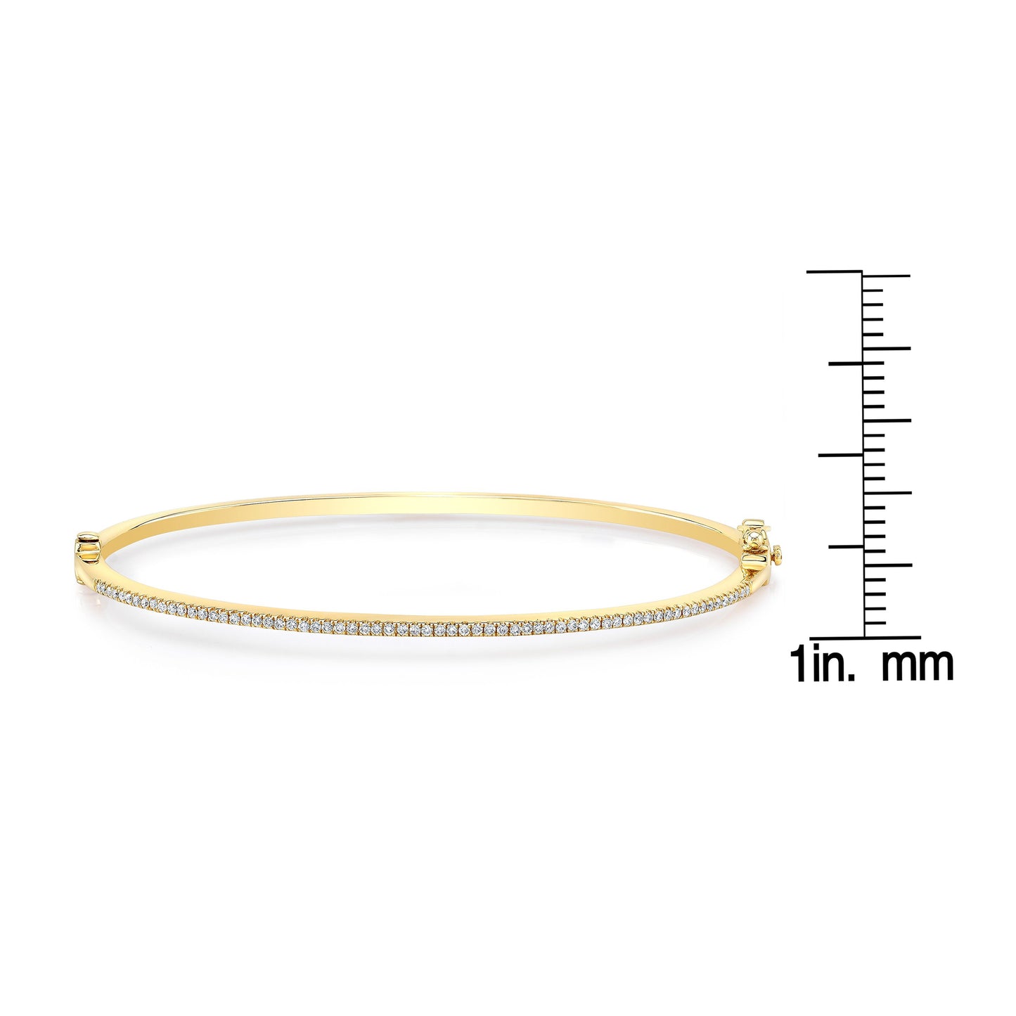 Pave Bangle In 14k Yellow Gold (1/3 Ct.tw.)