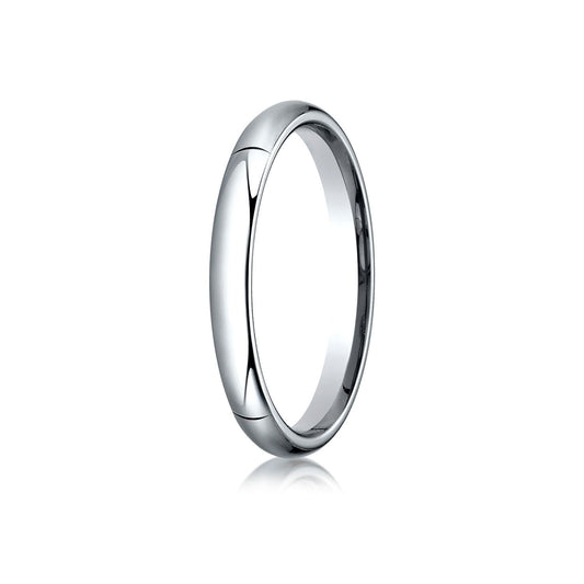 14k White Gold 3mm High Dome Comfort-fit Ring