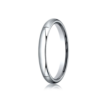 Platinum 3mm High Dome Comfort-fit Ring