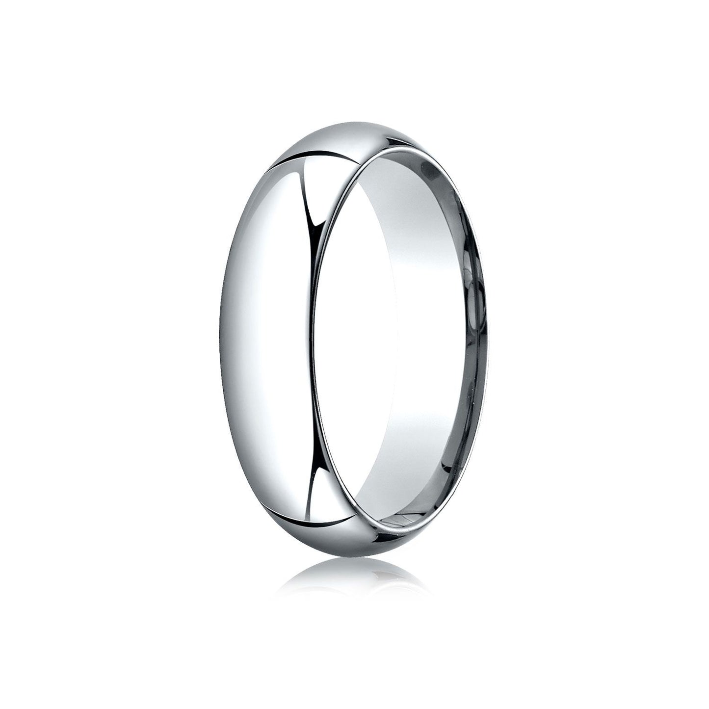 Platinum 6mm High Dome Comfort-fit Ring