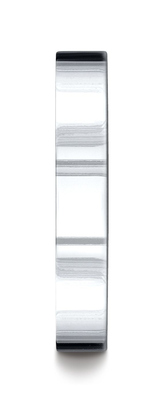 14k White Gold 4mm Flat Comfort-fit Ring