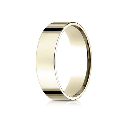 14k Yellow Gold 6mm Flat Comfort-fit Ring