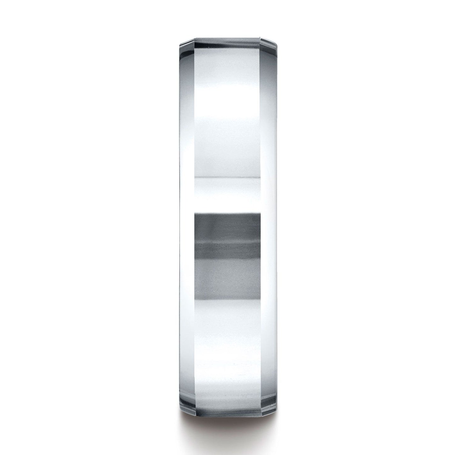 Platinum 6mm Comfort-fit High Polished Carved Design Band