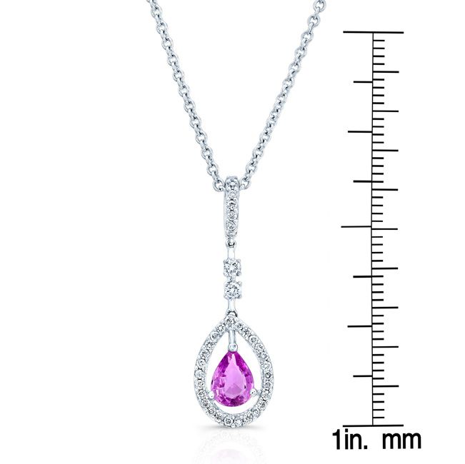 Pink Sapphire & Diamond Pendant