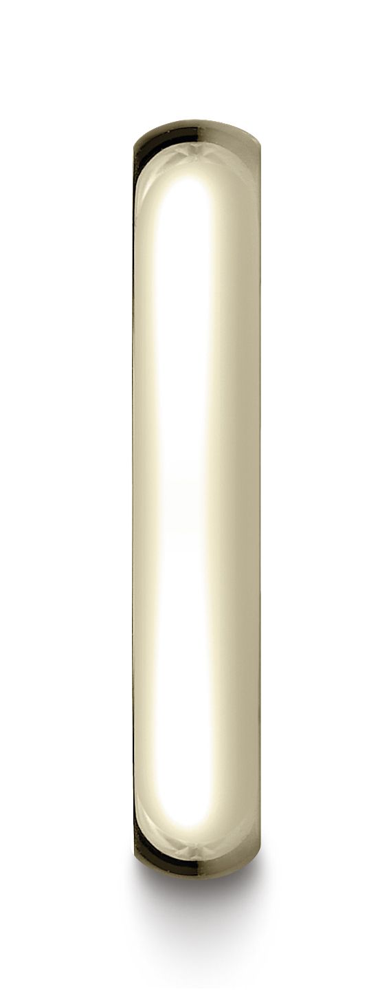 18k Yellow Gold 4mm Slightly Domed Standard Comfort-fit Ring