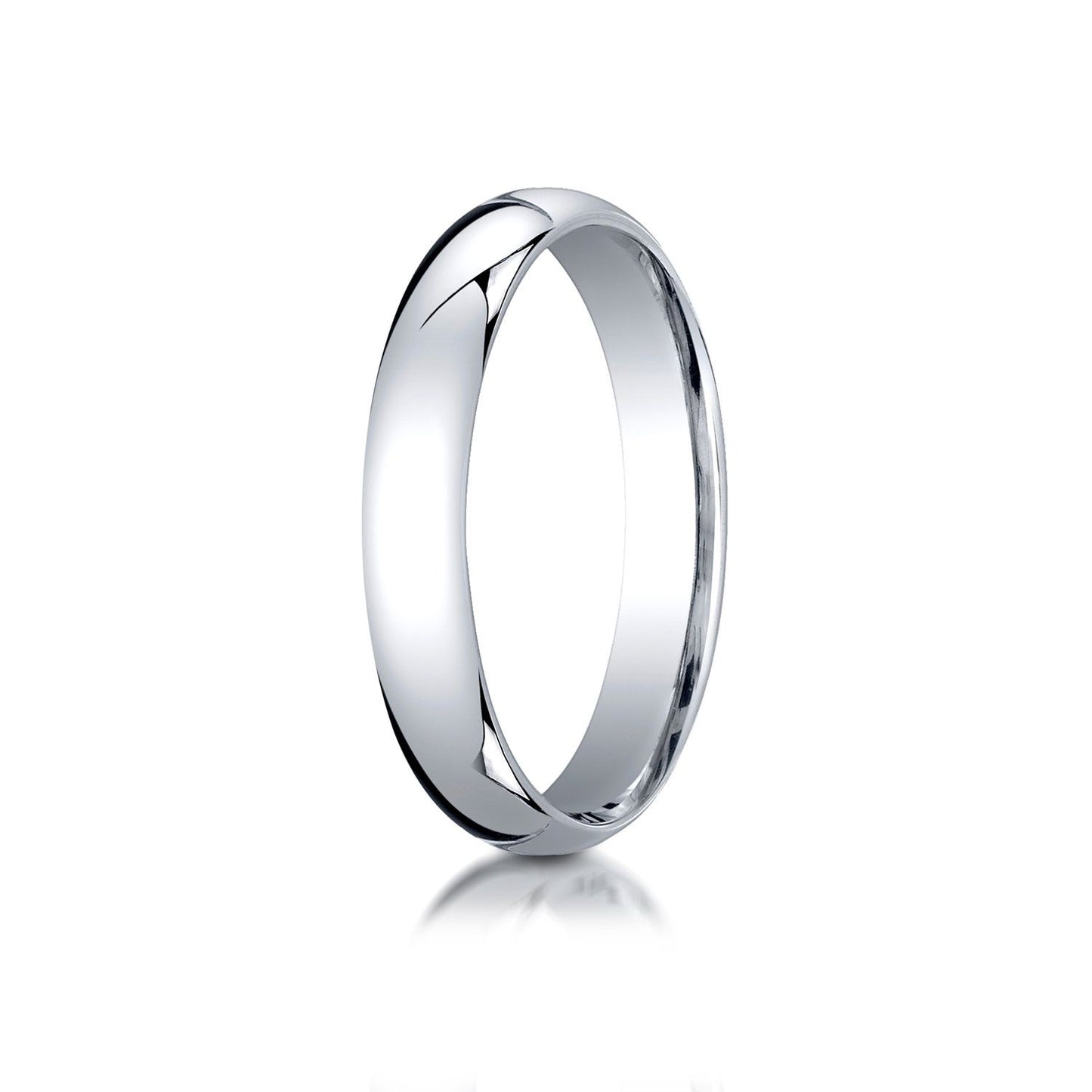 4mm Slightly Domed Super Light Comfort-Fit Wedding Band, in 14K White Gold | RockHer