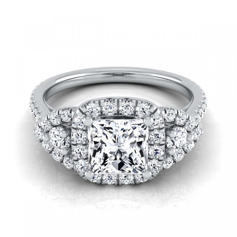 Enhancer Settings for 3 Stone Diamond Wedding Rings