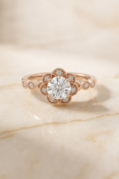 Linda Select Round 14K Rose Gold