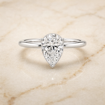 The Eartha Upper Hidden Halo Solitaire Princess Cut Engagement Ring Setting in Platinum