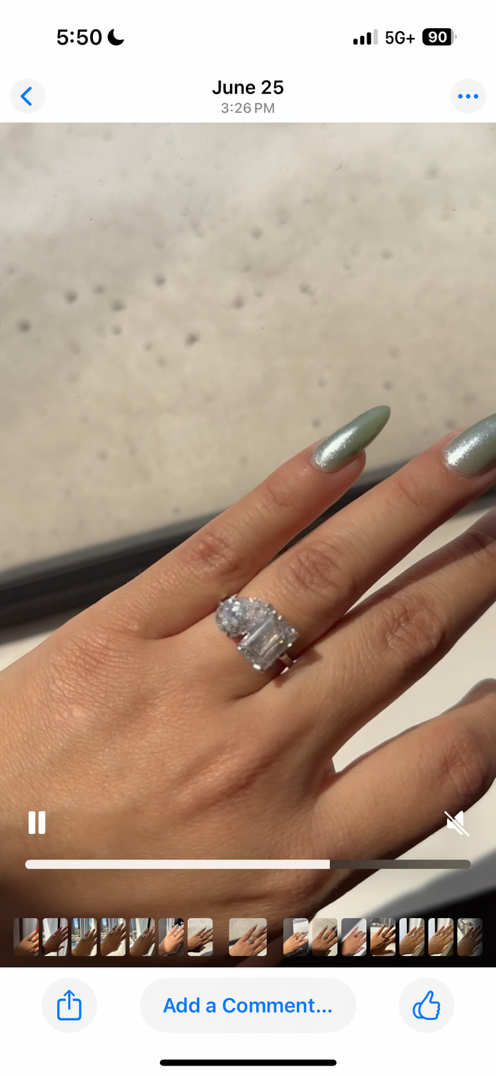 Custom Toi et Moi Ring (setting only) in Gold or Platinum with Your Choice of Diamonds and Comfort Band