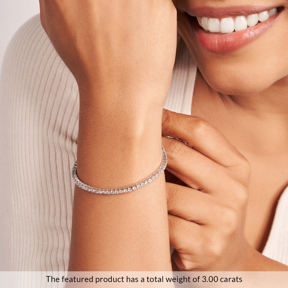 Lab Grown Diamond Tennis Bracelet, EFG/VS, IGI Certified (3, 15ctw) | RockHer