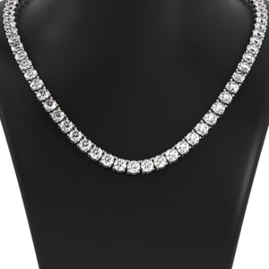 Riviera Lab Grown Diamond Tennis Necklace EFG Color, VS Clarity, IGI Certified (5-25ctw) – detail view | RockHer