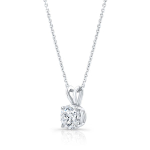 Natural Diamond Round Brilliant Solitaire Pendant 1-1/2 ct t.w. in White Gold