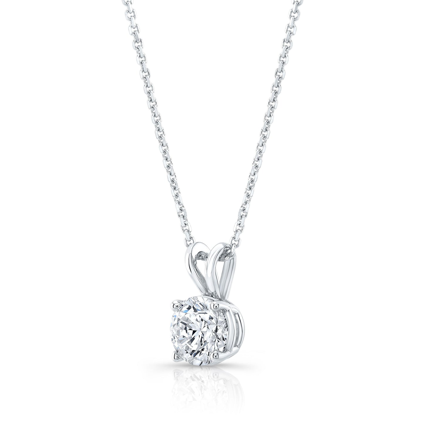 Lab Grown Diamond Round Brilliant Solitaire Pendant 4 ct t.w. in White Gold