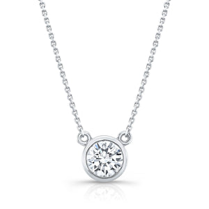 Lab Grown Diamond Round Brilliant Solitaire Pendant 2-1/2 ct t.w. in White Gold