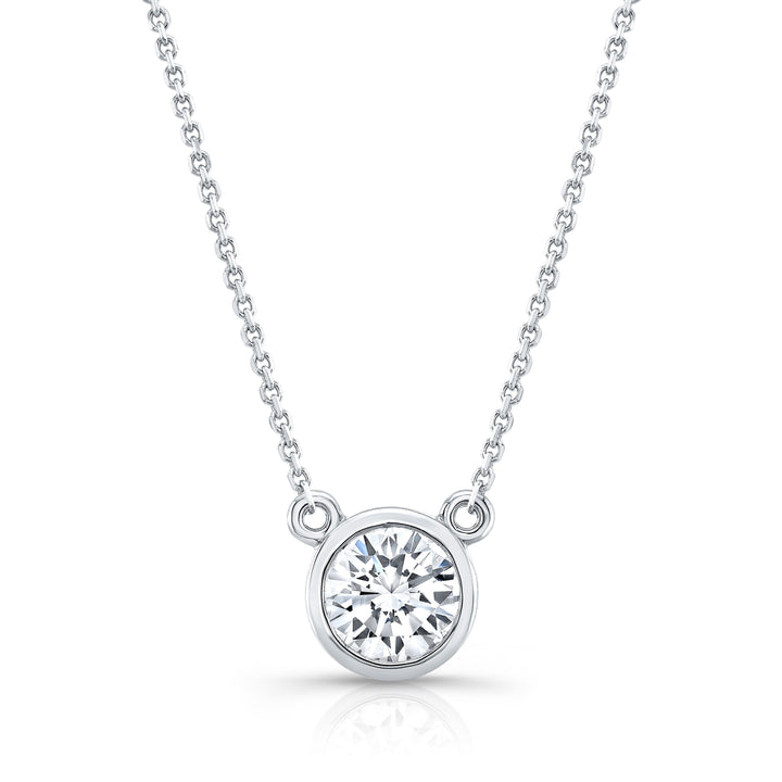 Natural Diamond Round Brilliant Solitaire Pendant 1/2 ct t.w. in White Gold