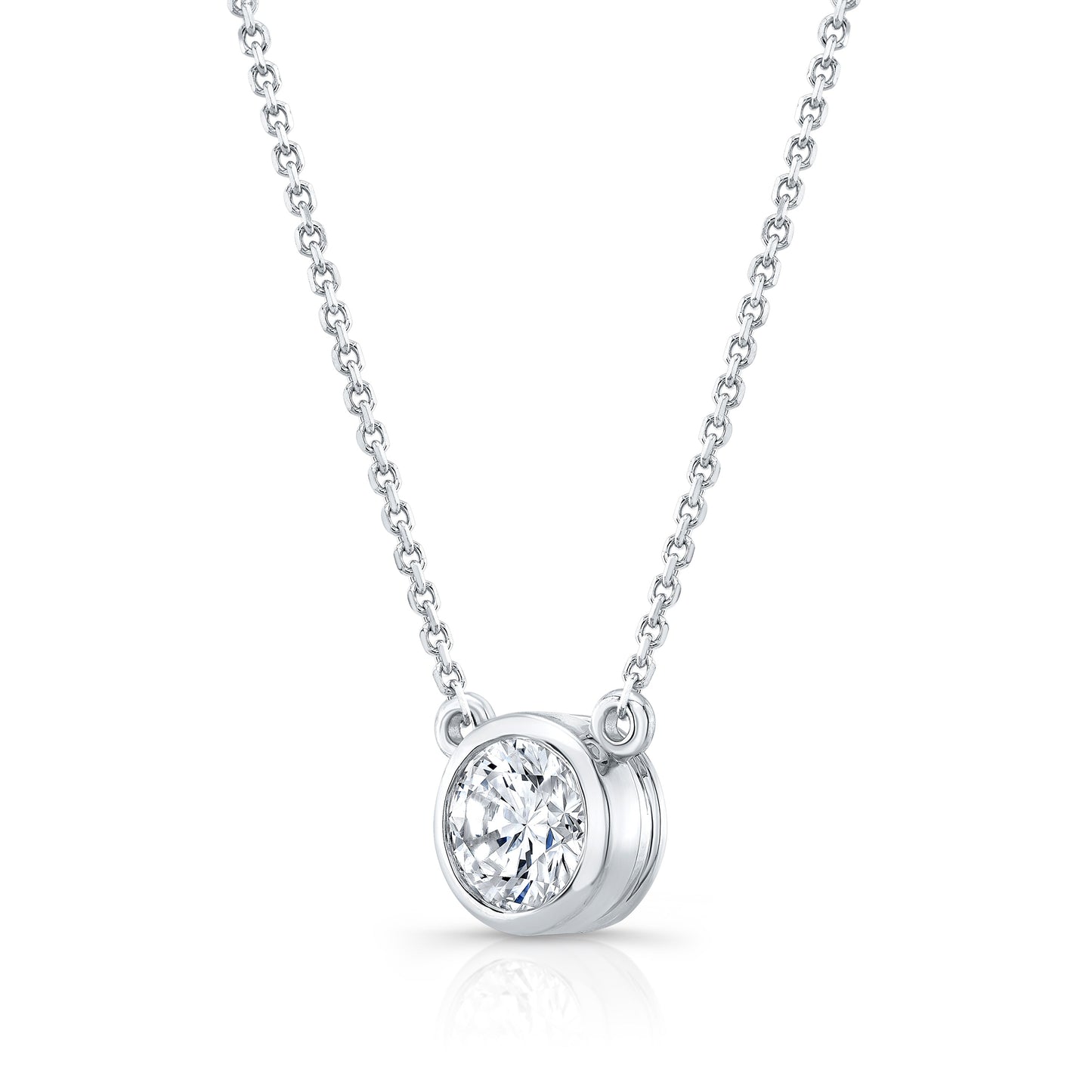 Lab Grown Diamond Round Brilliant Solitaire Pendant 1 ct t.w. in White Gold